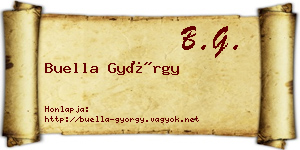 Buella György névjegykártya